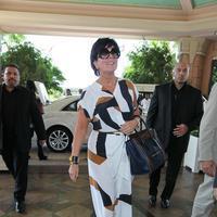 Kris Jenner arrives at the Atlantis Palms hotel in Dubai